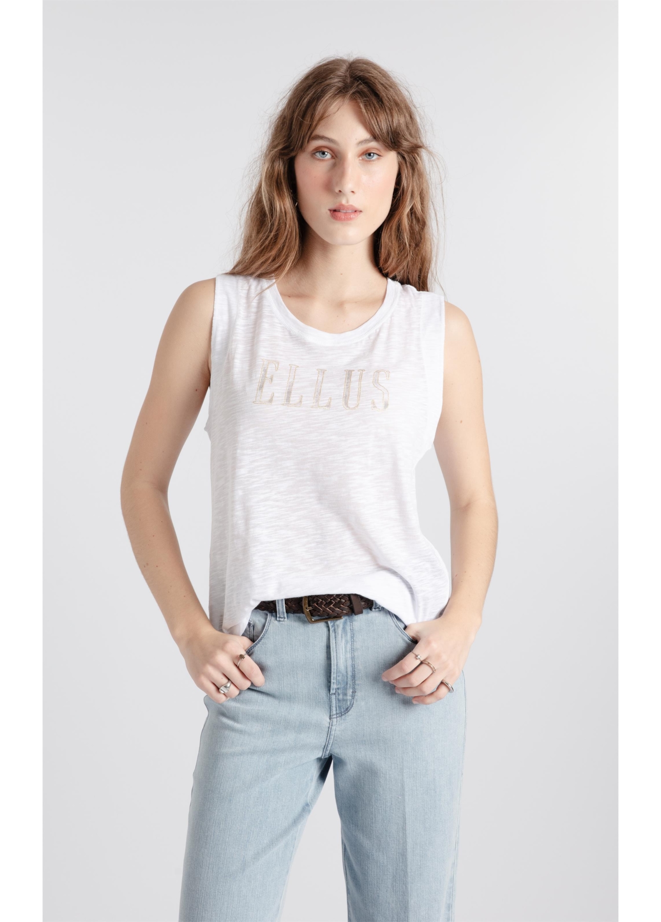 Blusa Cotton Flame Ellus Iron Boyish Off White