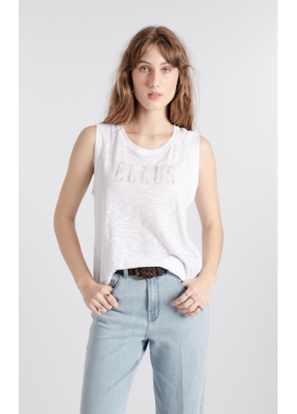Blusa Cotton Flame Ellus Iron Boyish Off White