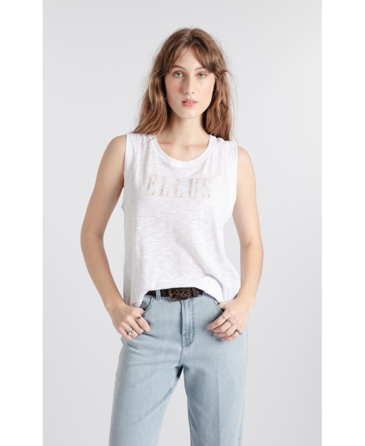 Blusa Cotton Flame Ellus Iron Boyish Off White