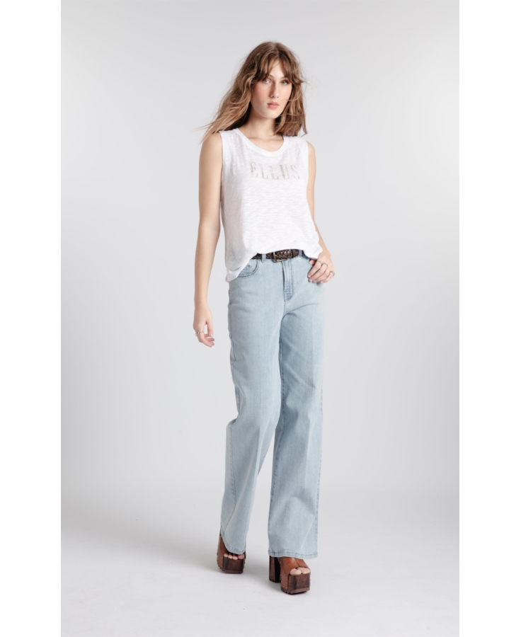 Blusa Cotton Flame Ellus Iron Boyish Off White