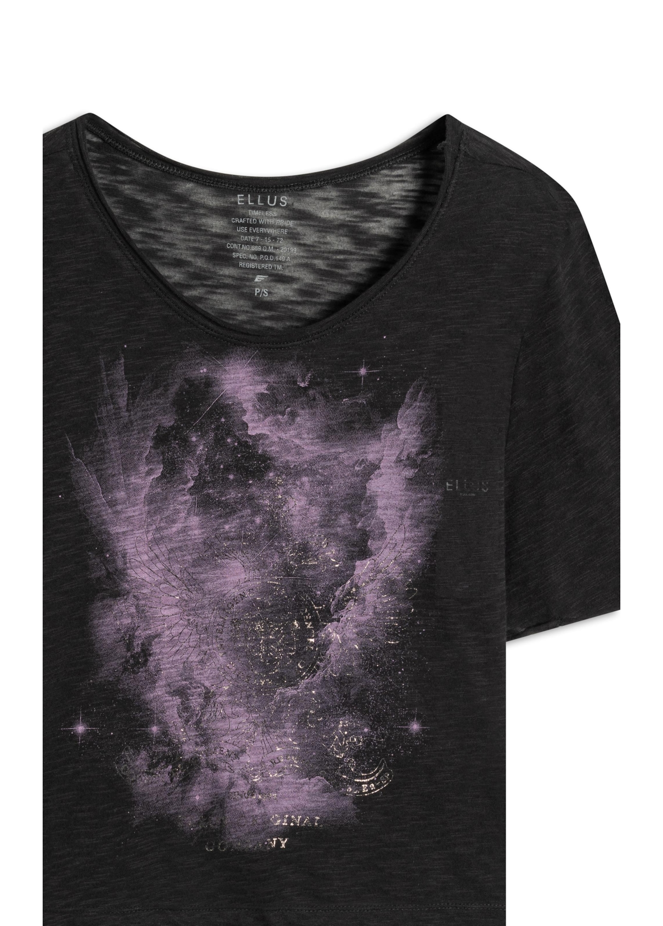 Blusa Cotton Flame Nebula Preto