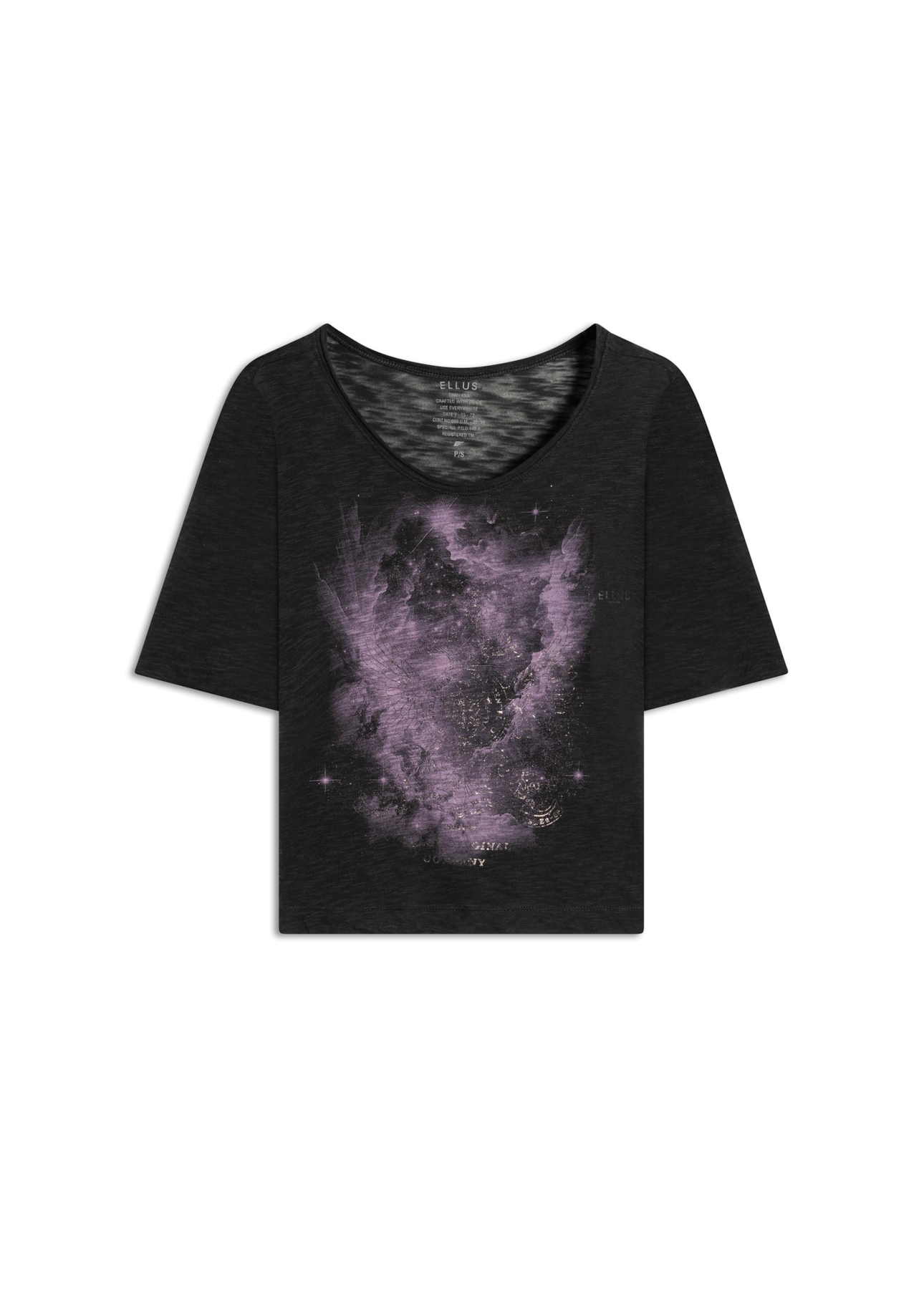 Blusa Cotton Flame Nebula Preto