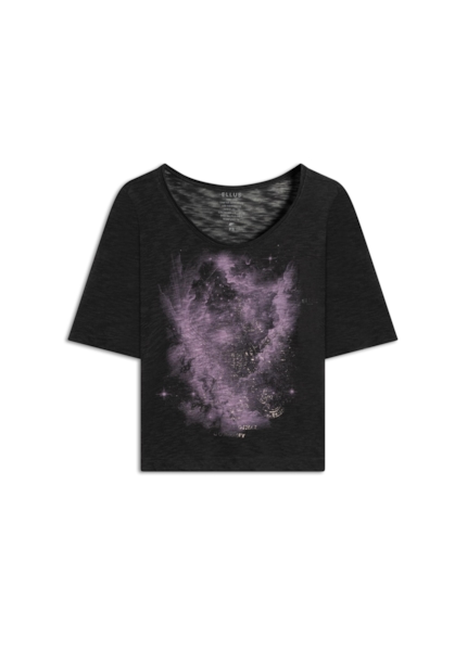 Blusa Cotton Flame Nebula Preto
