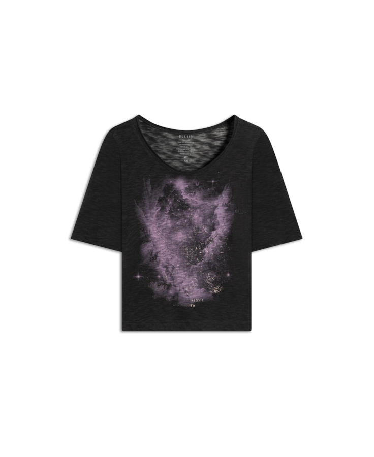 Blusa Cotton Flame Nebula Preto
