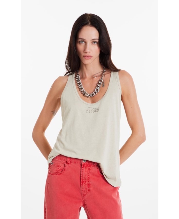 Blusa Cotton Linen Assinatura Verde Oliva