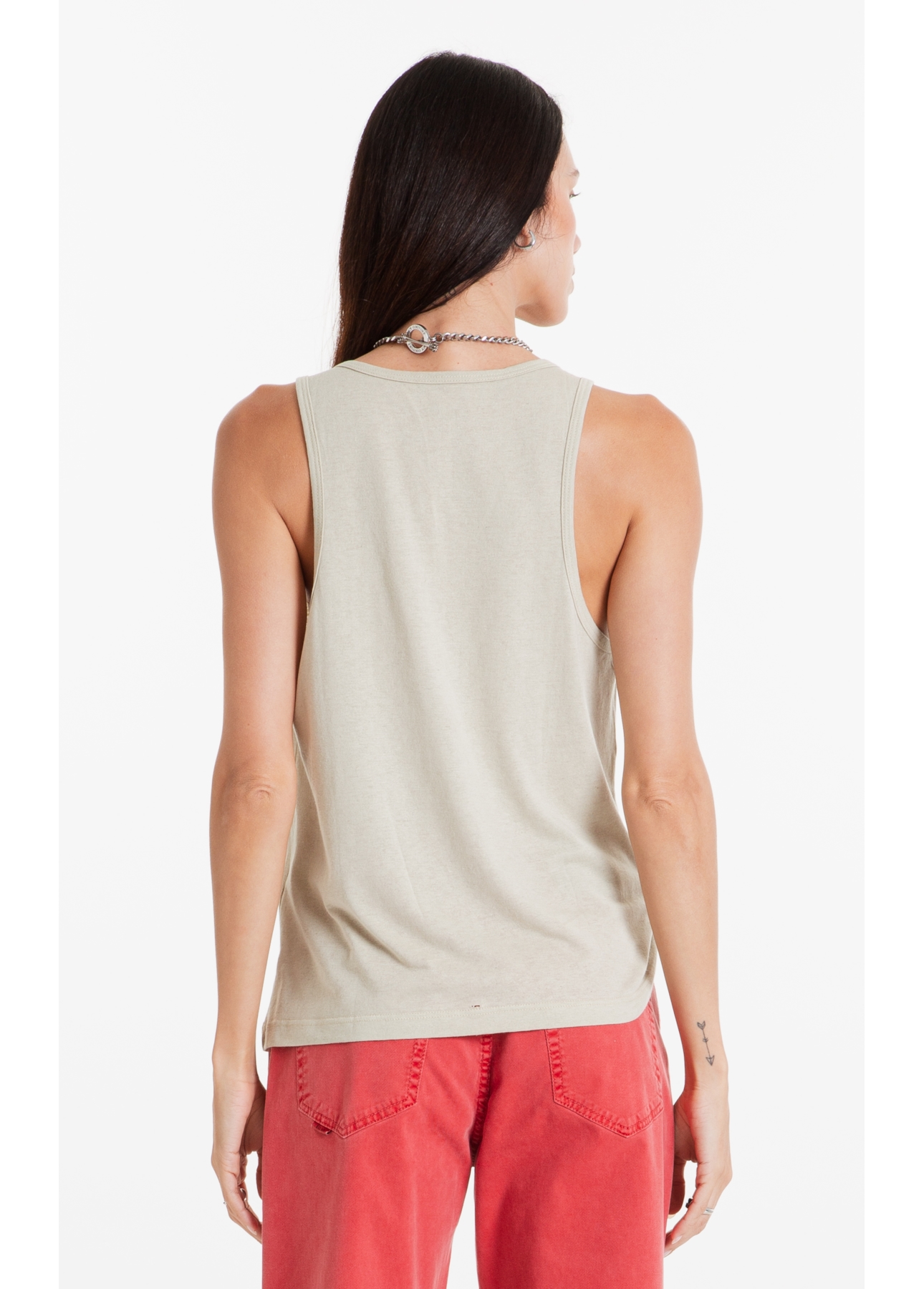 Blusa Cotton Linen Assinatura Verde Oliva