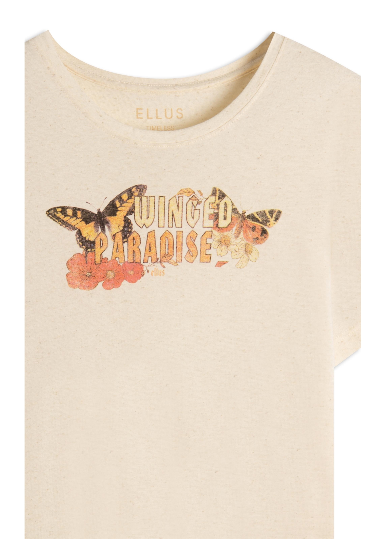 Blusa Cotton Linen Winged Paradise Natural