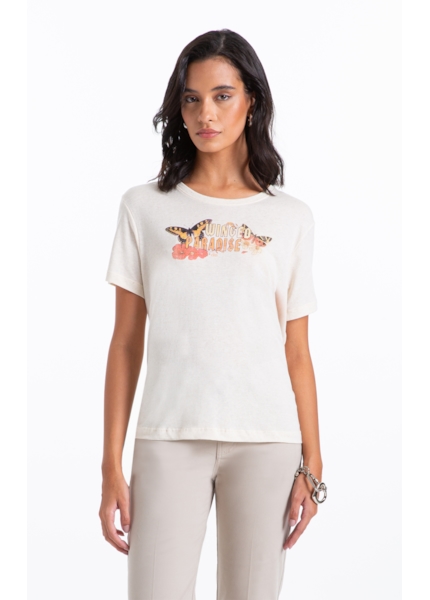 Blusa Cotton Linen Winged Paradise Natural