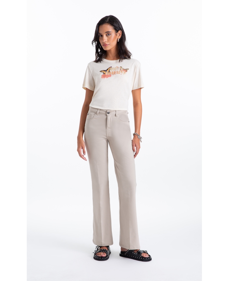 Blusa Cotton Linen Winged Paradise Natural