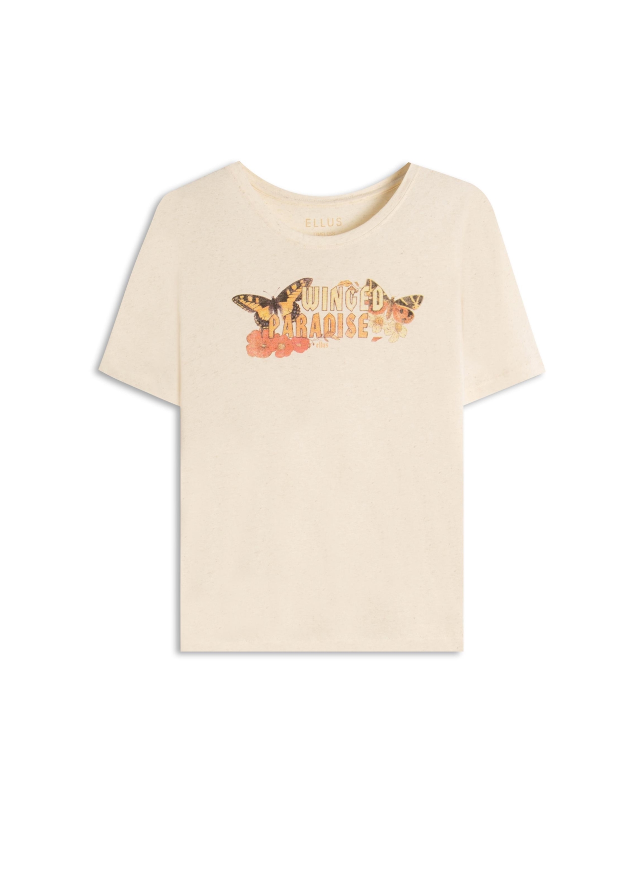 Blusa Cotton Linen Winged Paradise Natural