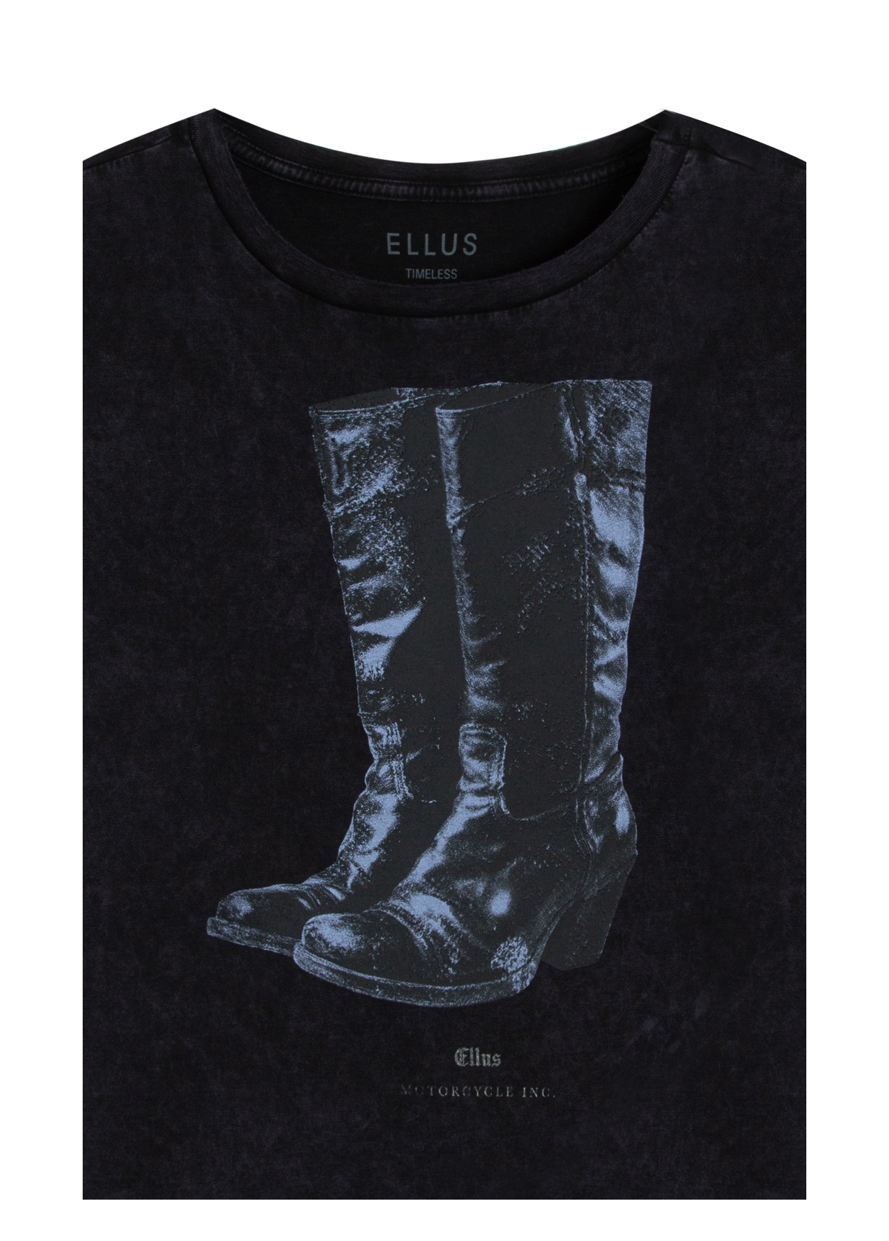 Blusa Cotton Marble Boots Purple Blue