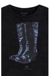 Blusa Cotton Marble Boots Purple Blue