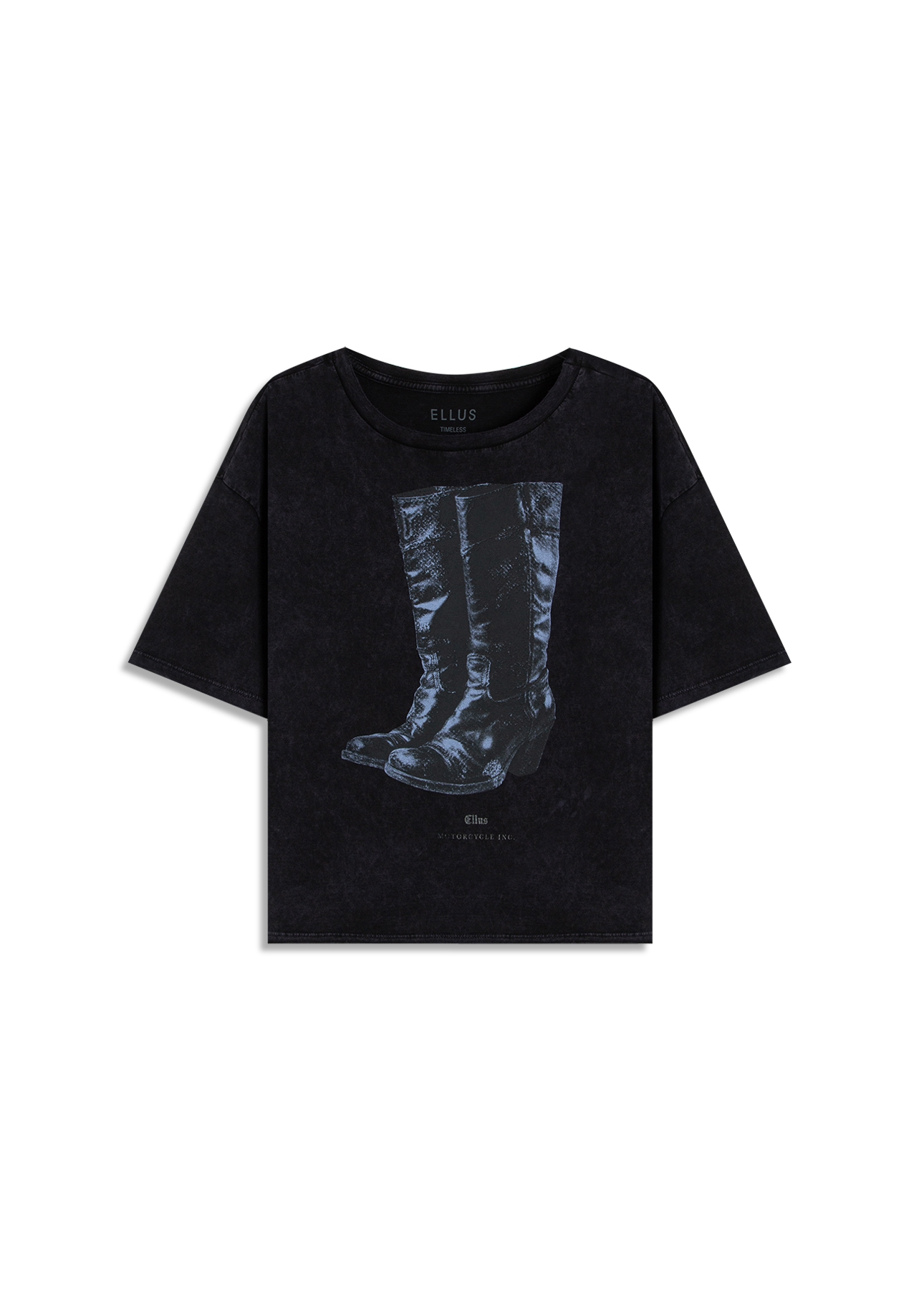 Blusa Cotton Marble Boots Purple Blue