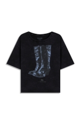 Blusa Cotton Marble Boots Purple Blue