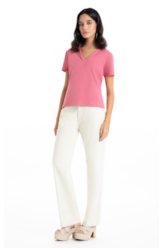 Blusa Cotton Piquet Polo Classic Mauve