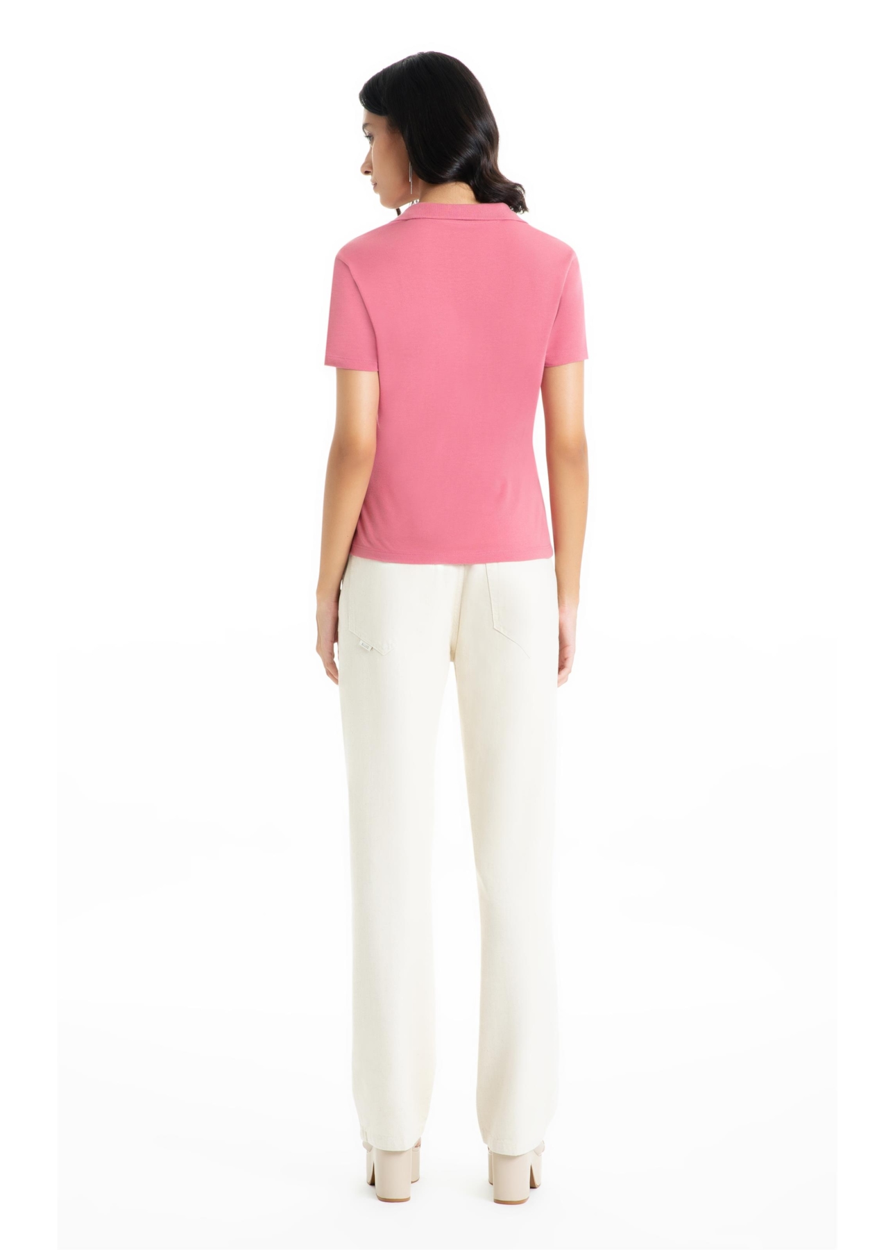 Blusa Cotton Piquet Polo Classic Mauve