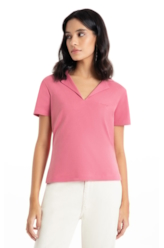Blusa Cotton Piquet Polo Classic Mauve