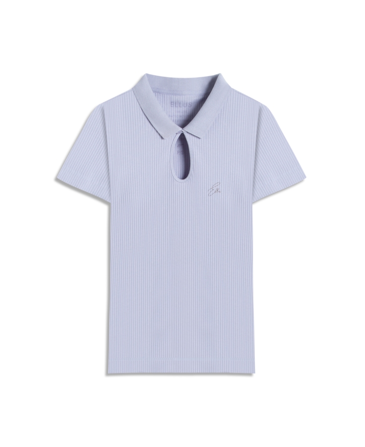 Blusa Cotton Rib Polo Ellus Dice Mc Lavanda