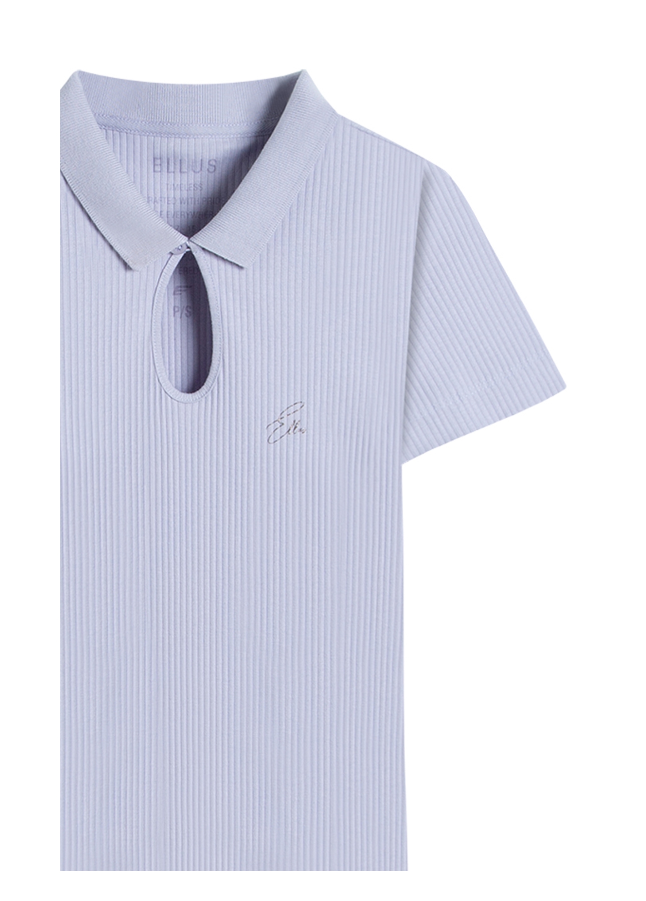 Blusa Cotton Rib Polo Ellus Dice Mc Lavanda