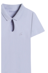 Blusa Cotton Rib Polo Ellus Dice Mc Lavanda