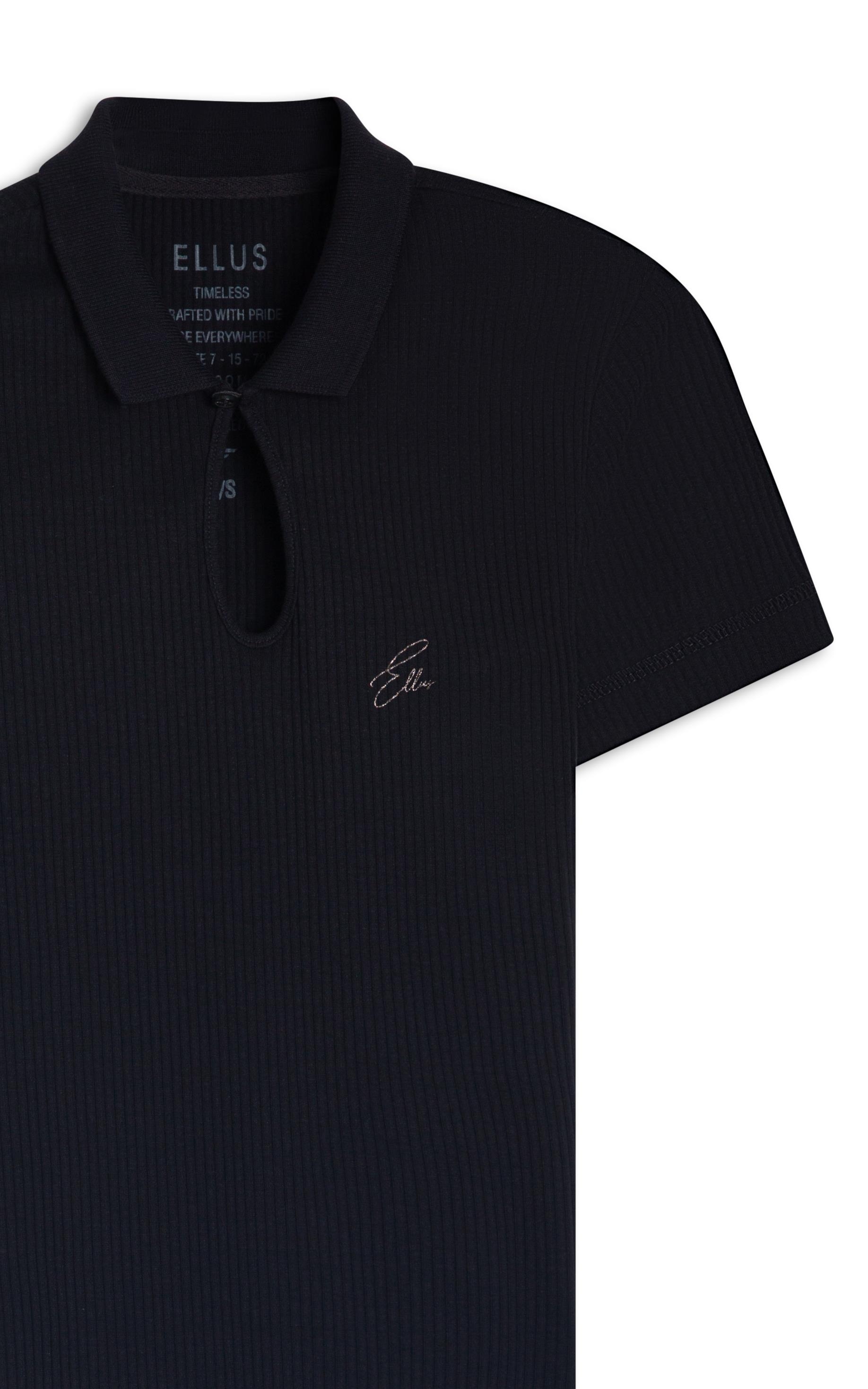 Blusa Cotton Rib Polo Ellus Dice Mc Preto