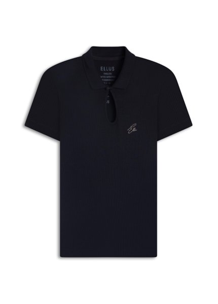 Blusa Cotton Rib Polo Ellus Dice Mc Preto