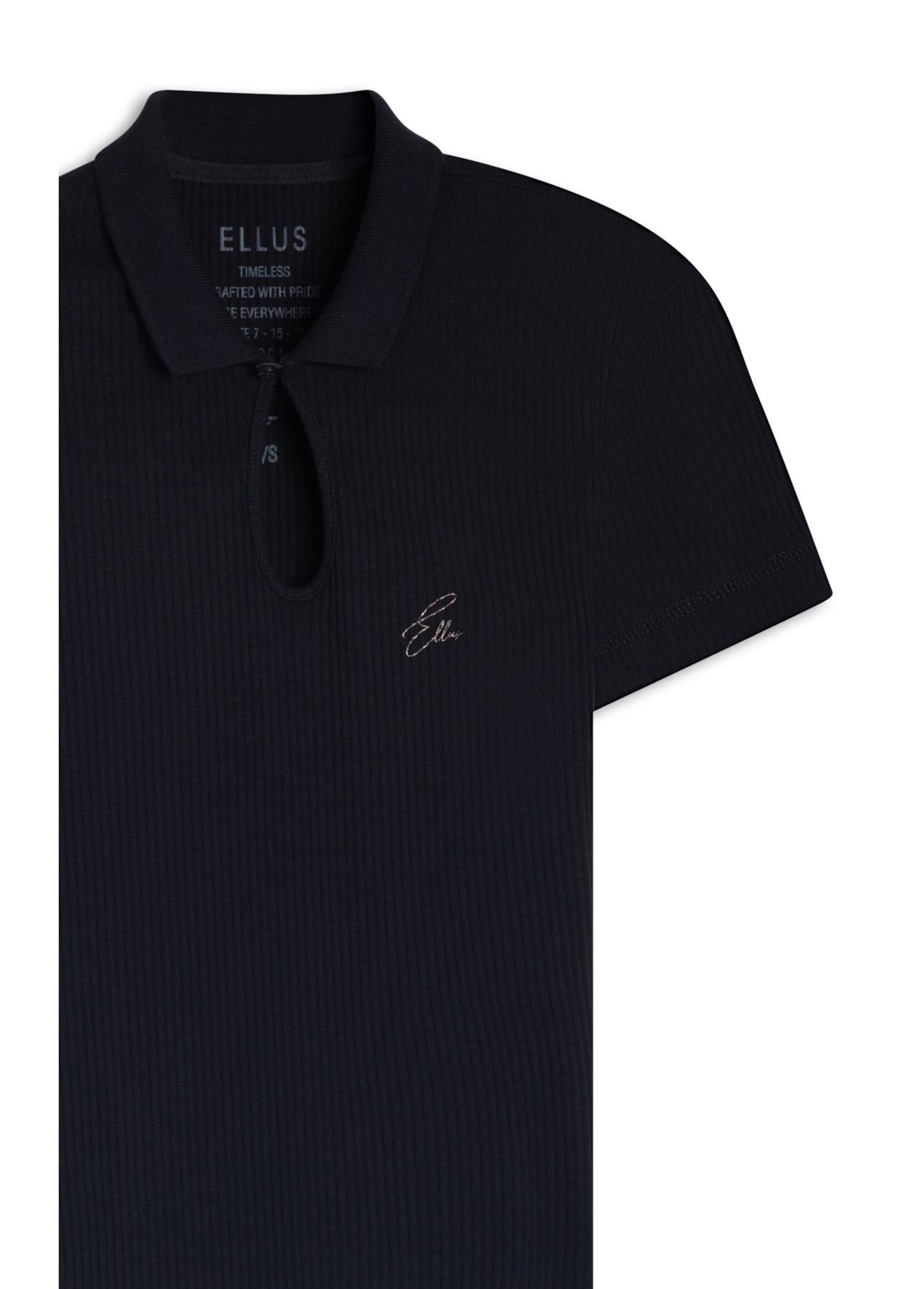 Blusa Cotton Rib Polo Ellus Dice Mc Preto