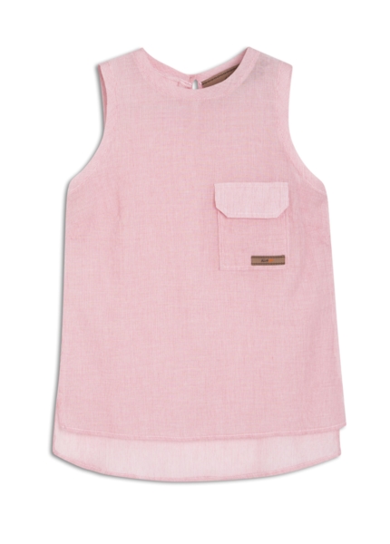 Blusa Cotton Stripes Sleeveless  Vermelho