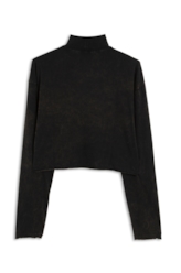 Blusa Cotton Triple Dyed Eagle Turtleneck Dark Brown