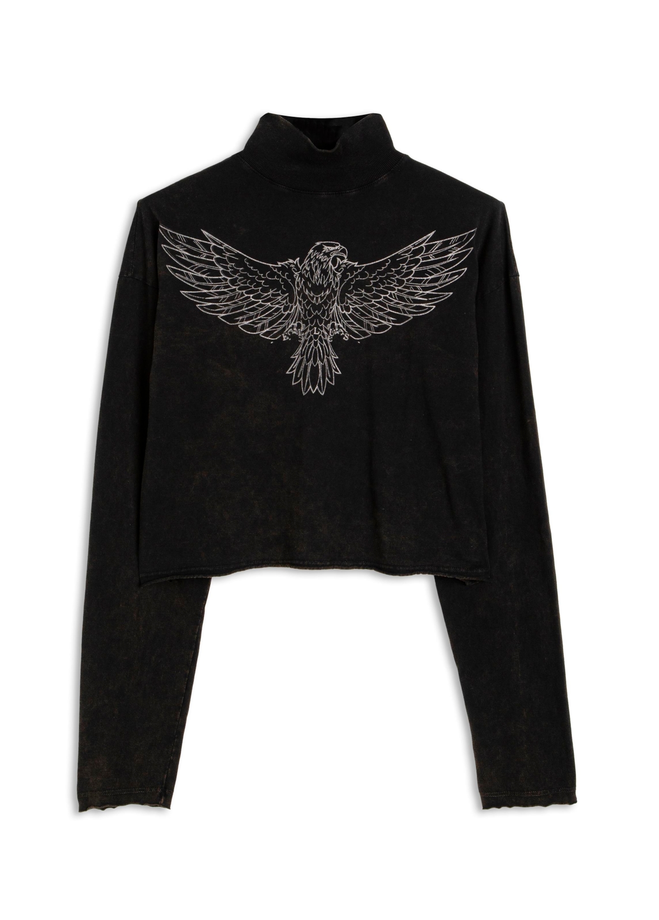 Blusa Cotton Triple Dyed Eagle Turtleneck Dark Brown
