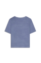 Blusa Cotton Washed Golden Nolstagia Blue Vintage