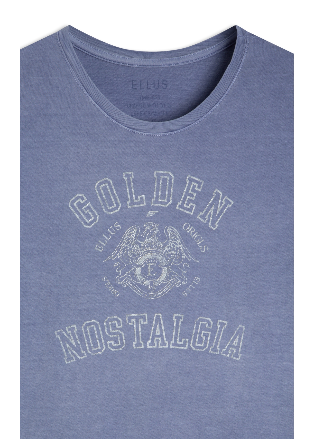 Blusa Cotton Washed Golden Nolstagia Blue Vintage