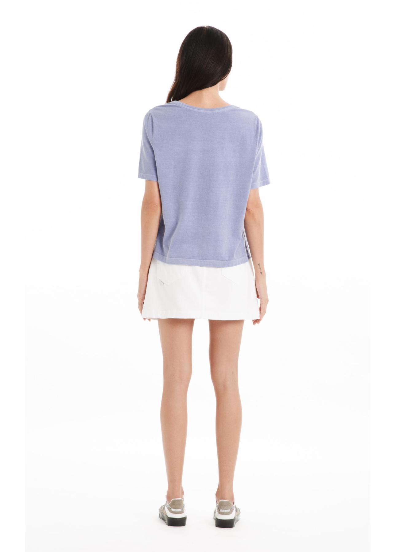 Blusa Cotton Washed Golden Nolstagia Blue Vintage