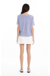 Blusa Cotton Washed Golden Nolstagia Blue Vintage