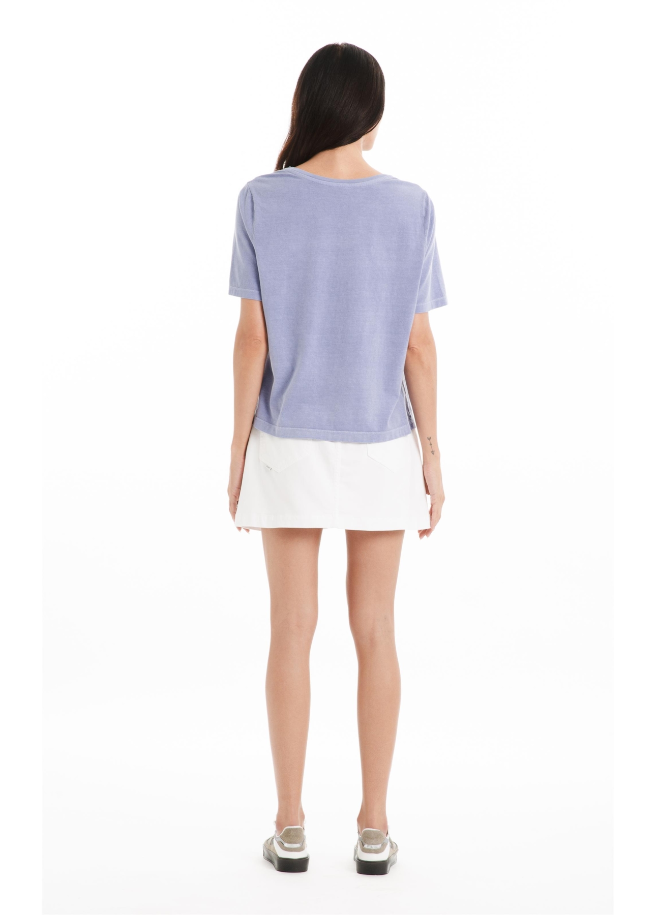 Blusa Cotton Washed Golden Nolstagia Blue Vintage