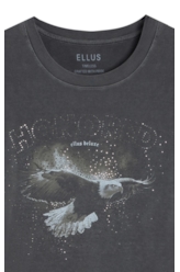 Blusa Cotton Washed Honored Classic Slim Preto