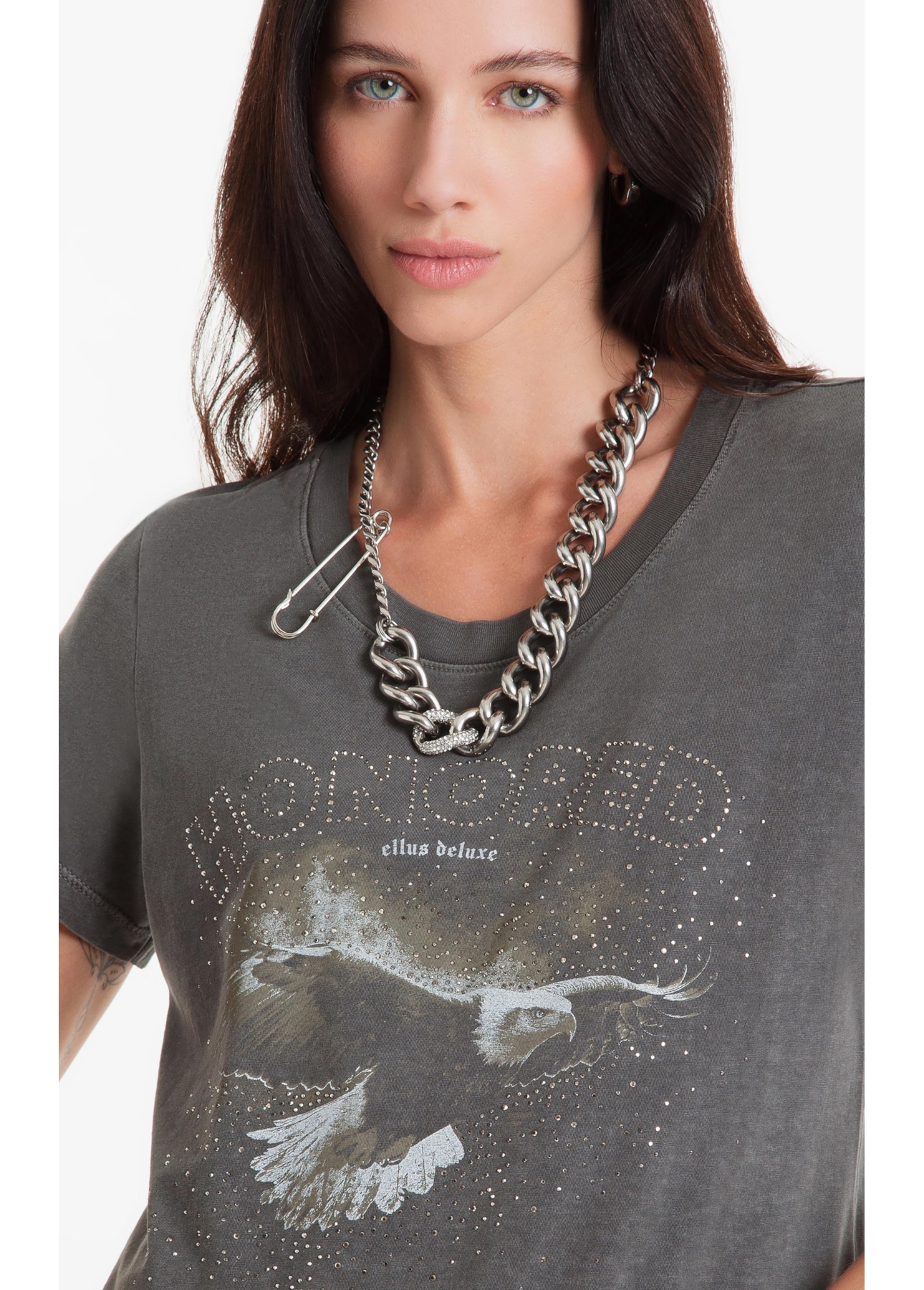 Blusa Cotton Washed Honored Classic Slim Preto
