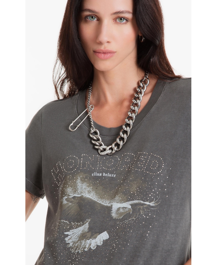 Blusa Cotton Washed Honored Classic Slim Preto