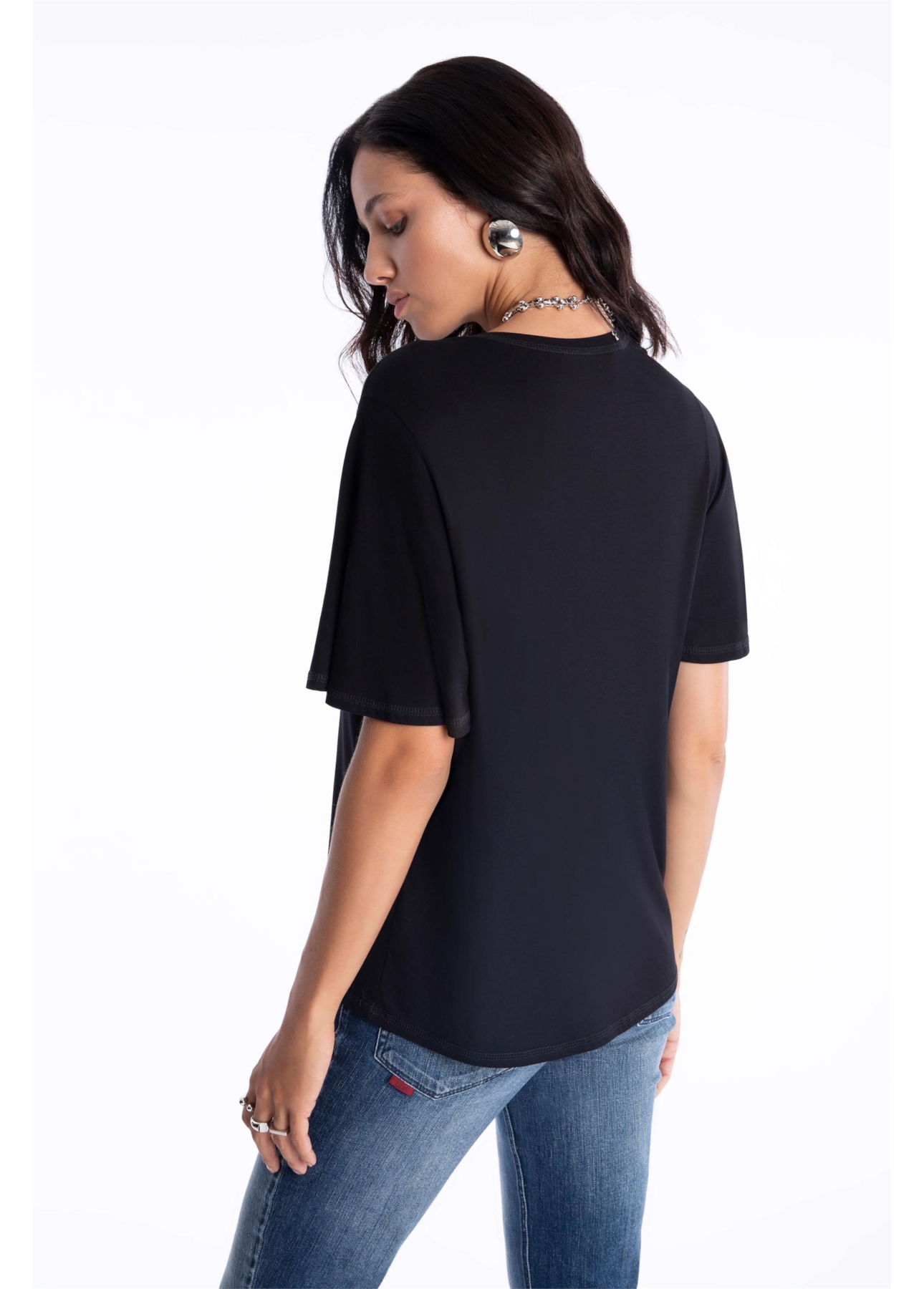 Blusa Crafted Ruffle Preto