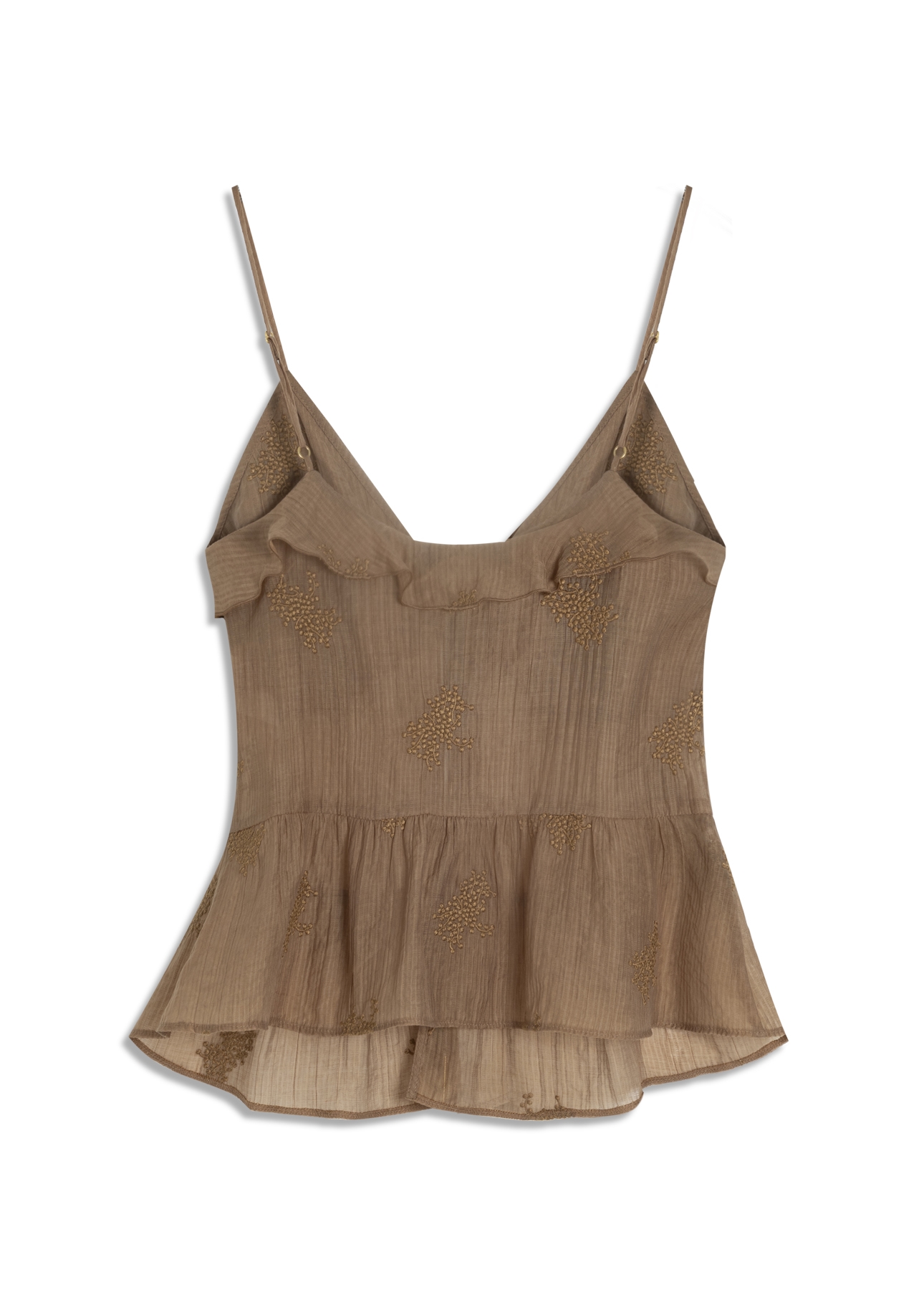 Blusa Crinkle Aira Bow Strappy Marrom
