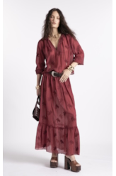 Blusa Crinkle Aira Ruffle Vinho