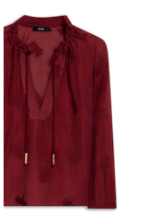 Blusa Crinkle Aira Ruffle Vinho