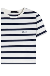 Blusa Cropped Ellus Co Striped Dark Navy