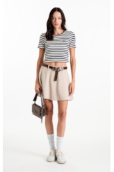 Blusa Cropped Ellus Co Striped Dark Navy