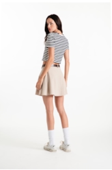 Blusa Cropped Ellus Co Striped Dark Navy