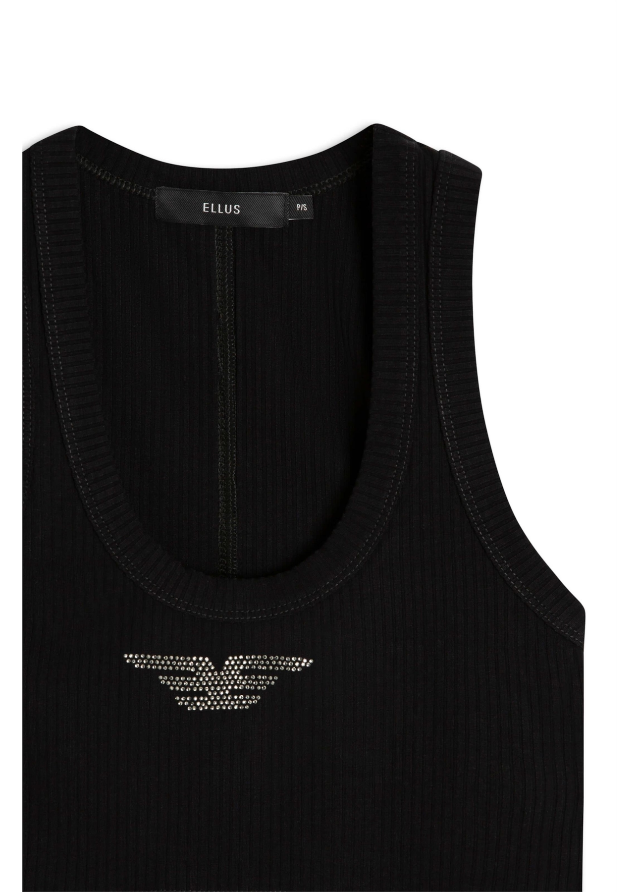Blusa Cropped Ellus Hotfix Preto