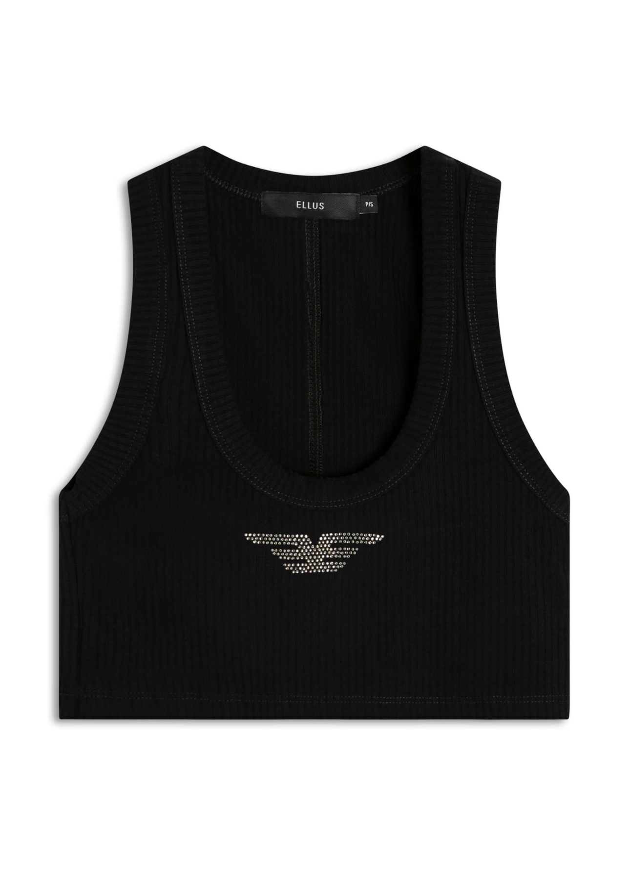 Blusa Cropped Ellus Hotfix Preto