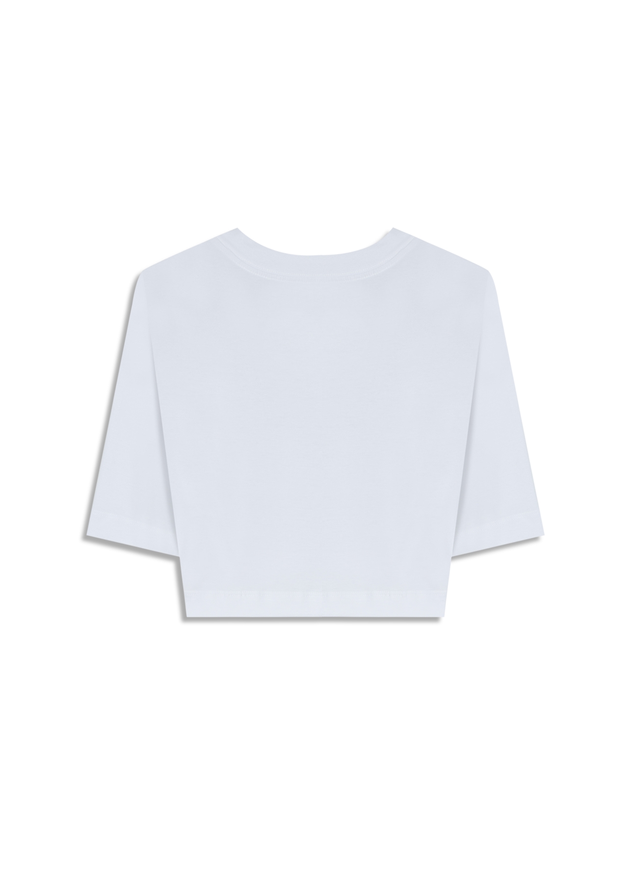 Blusa Cropped Fine Feeling Branco c Vermelho