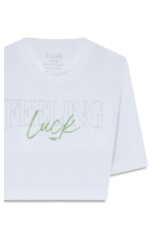 Blusa Cropped Fine Feeling Branco c Vermelho