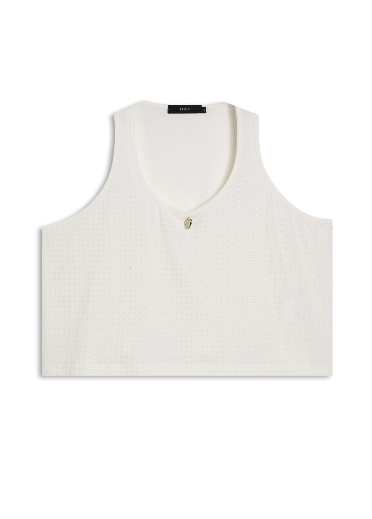 Blusa Cropped Hotfix Off White